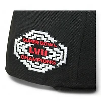 Kansas City Chiefs Black "DPM NFL Pack" Super Bowl LVII Patch Gray UV New Era 59Fifty Fitted Hat