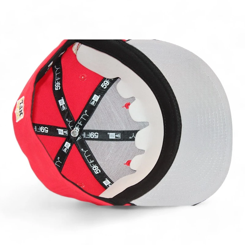 Kansas City Chiefs Red and Black "DPM NFL Pack" 60 Seasons Patch Gray UV New Era 59Fifty Fitted Hat
