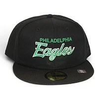 Philadelphia Eagles Black "DPM NFL Pack" Gray UV New Era 59Fifty Fitted Hat