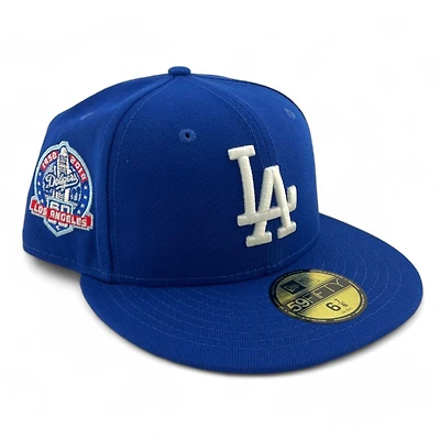 Los Angeles Dodgers Royal Blue "Icy Pack" 60th Anniversary Patch Icy UV New Era 59FIFTY Fitted Hat