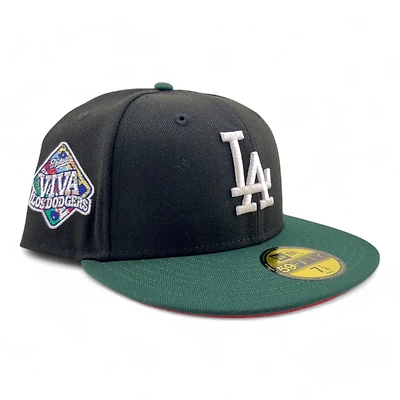 Los Angeles Dodgers Black and Dark Green "Viva La Independencia" Scarlet Red UV New Era 59FIFTY Fitted Hat