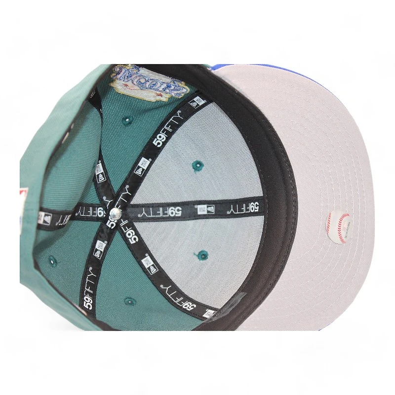 Cleveland Indians Pine Green and Blue Inaugural Season at Jacobs Field Patch Gray UV New Era 59Fifty Fitted Hat