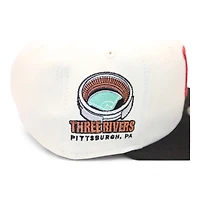 Pittsburgh Pirates Cream and Black Three Rivers Stadium Patch Gray UV New Era 59Fifty Fitted Hat