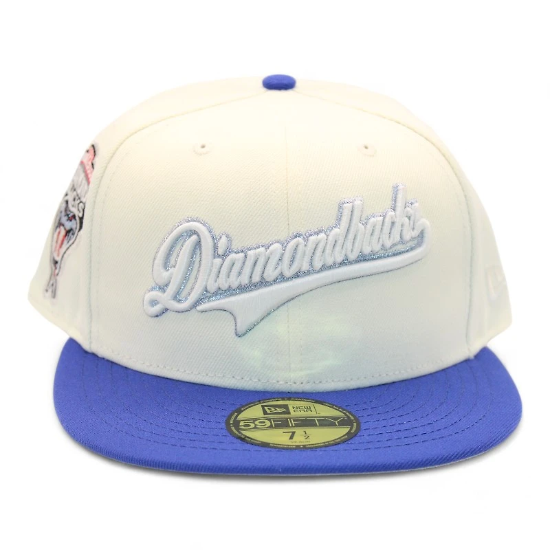 Arizona Diamondbacks Cream and Blue 1998 Inaugural Season Patch Gray UV New Era 59Fifty Fitted Hat