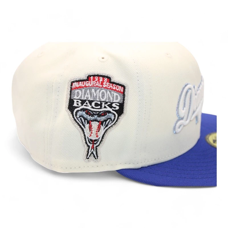 Arizona Diamondbacks Cream and Blue 1998 Inaugural Season Patch Gray UV New Era 59Fifty Fitted Hat