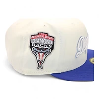 Arizona Diamondbacks Cream and Blue 1998 Inaugural Season Patch Gray UV New Era 59Fifty Fitted Hat