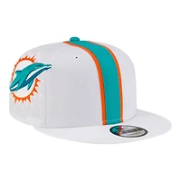 Miami Dolphins White NFL Helmet Pack New Era 9FIFTY Snapback Hat