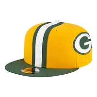 Green Bay Packers Yellow NFL Helmet Pack New Era 9FIFTY Snapback Hat