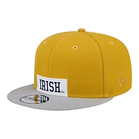 Notre Dame Fighting Irish Gold NFL Helmet Pack New Era 9FIFTY Snapback Hat