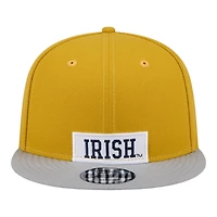 Notre Dame Fighting Irish Gold NFL Helmet Pack New Era 9FIFTY Snapback Hat