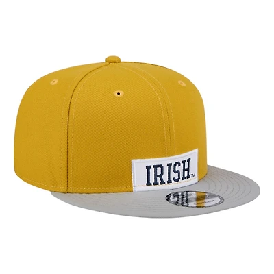Notre Dame Fighting Irish Gold NFL Helmet Pack New Era 9FIFTY Snapback Hat