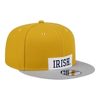 Notre Dame Fighting Irish Gold NFL Helmet Pack New Era 9FIFTY Snapback Hat