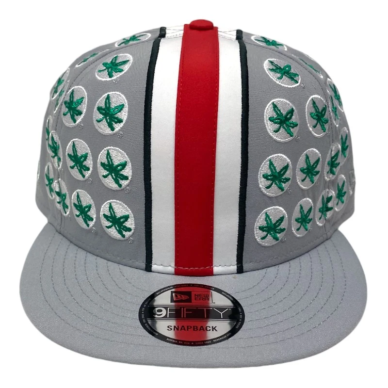 Ohio State Buckeyes Gray NFL Helmet Pack New Era 9FIFTY Snapback Hat