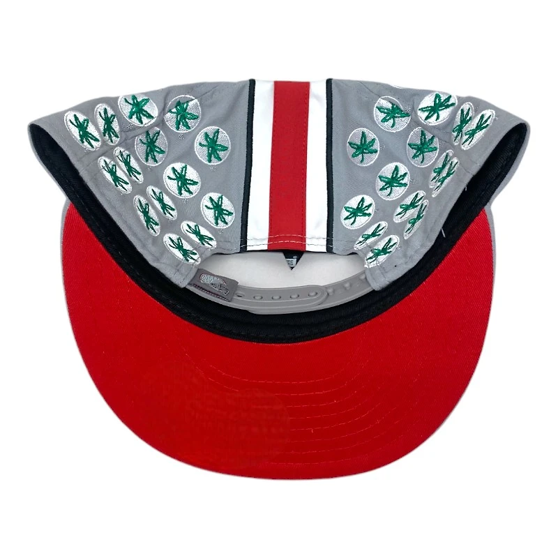 Ohio State Buckeyes Gray NFL Helmet Pack New Era 9FIFTY Snapback Hat