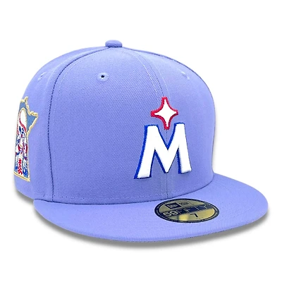 Minnesota Twins Purple State Patch Gray UV New Era 59FIFTY Fitted Hat