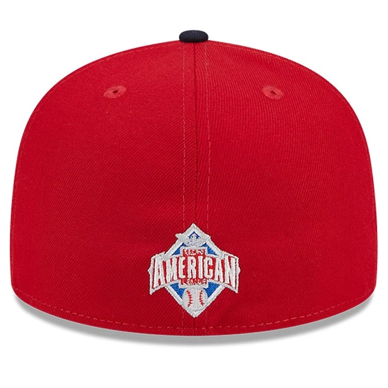 Kansas City Monarchs Red and Navy Original Big League Chew Gray UV New Era 59FIFTY Fitted Hat