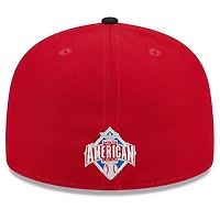 Kansas City Monarchs Red and Navy Original Big League Chew Gray UV New Era 59FIFTY Fitted Hat