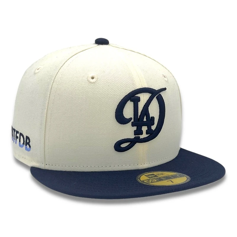 Los Angeles Dodgers Chrome and Blue City Connect ITFDB Patch Gray UV New Era 59FIFTY Fitted Hat