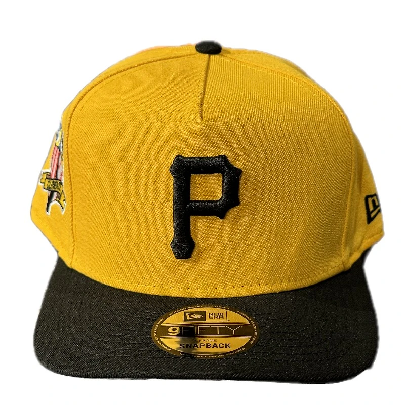Pittsburgh Pirates Yellow and Black Clemente Patch New Era 9FIFTY A-Frame Snapback Hat