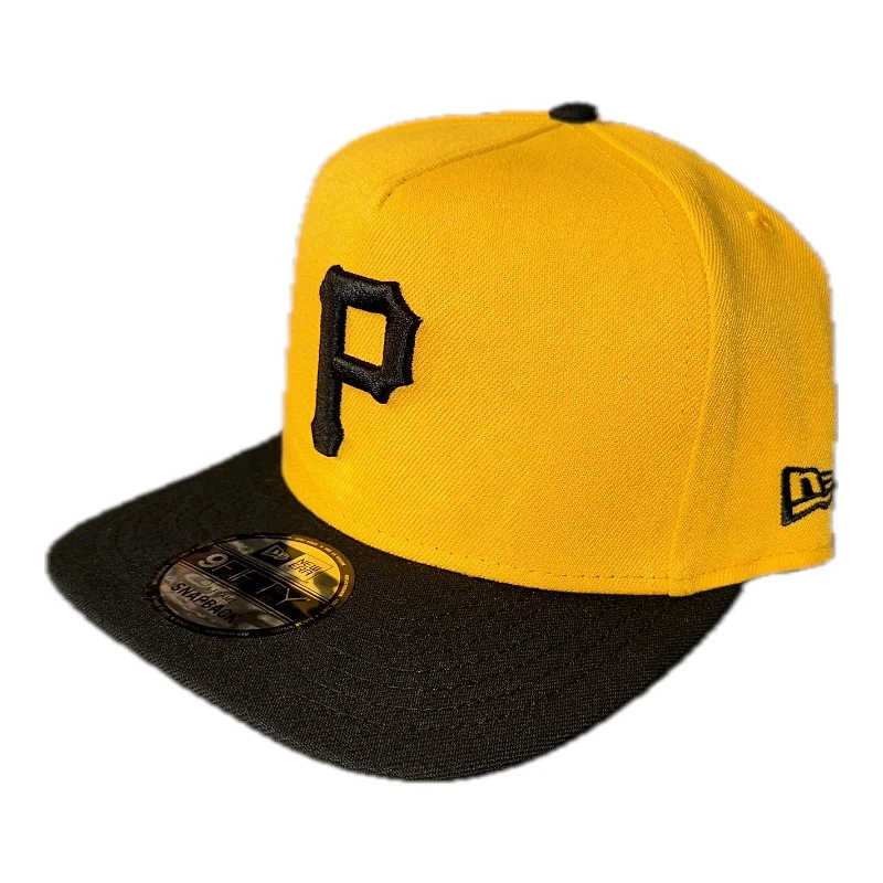 Pittsburgh Pirates Yellow and Black Clemente Patch New Era 9FIFTY A-Frame Snapback Hat