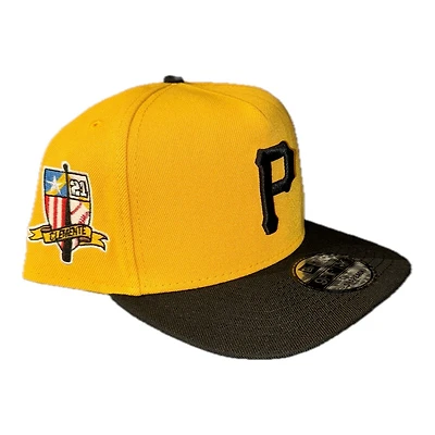 Pittsburgh Pirates Yellow and Black Clemente Patch New Era 9FIFTY A-Frame Snapback Hat
