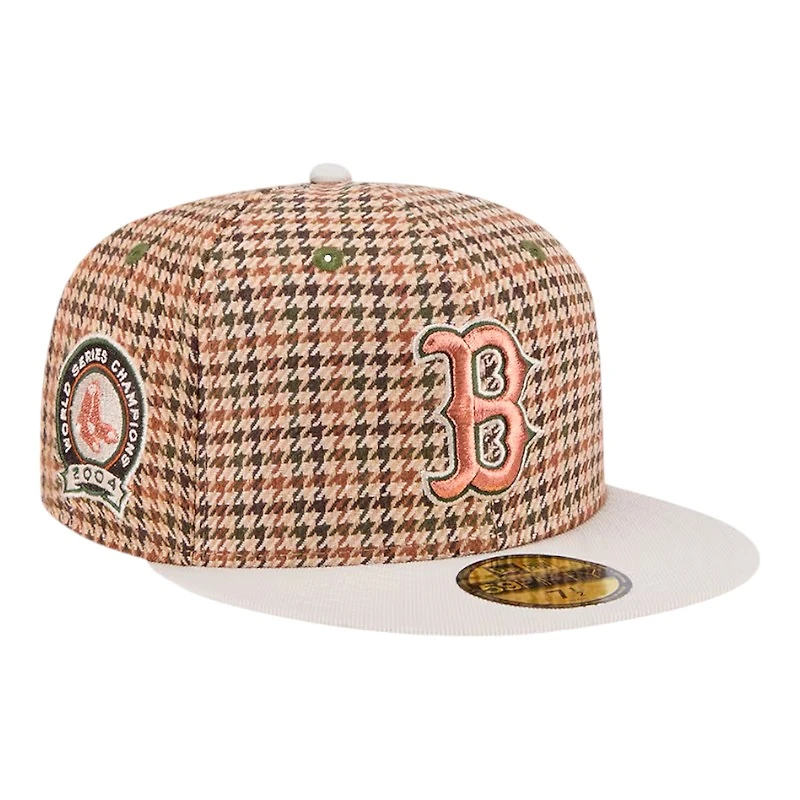 Boston Red Sox Brown Houndstooth New Era 59FIFTY Fitted Hat