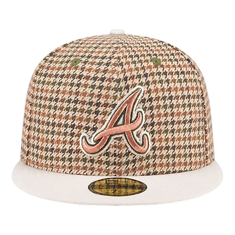 Atlanta Braves Brown Houndstooth New Era 59FIFTY Fitted Hat