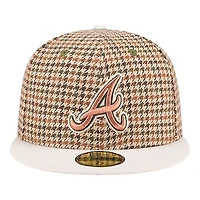 Atlanta Braves Brown Houndstooth New Era 59FIFTY Fitted Hat