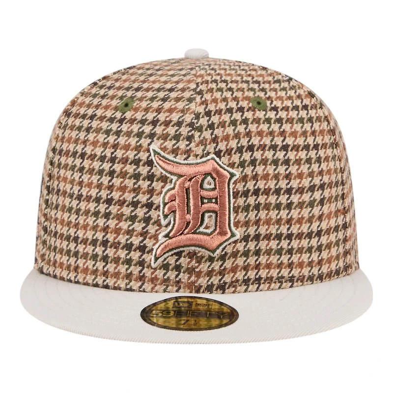 Detroit Tigers Brown Houndstooth New Era 59FIFTY Fitted Hat