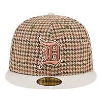 Detroit Tigers Brown Houndstooth New Era 59FIFTY Fitted Hat