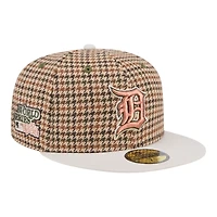 Detroit Tigers Brown Houndstooth New Era 59FIFTY Fitted Hat