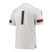 Miami Hurricanes White Adidas Team Premier NCAA Football Jersey