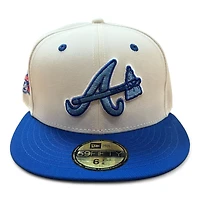 Atlanta Braves Chrome and Royal Blue 40th Anniversary Patch Gray UV 59FIFTY Fitted Hat
