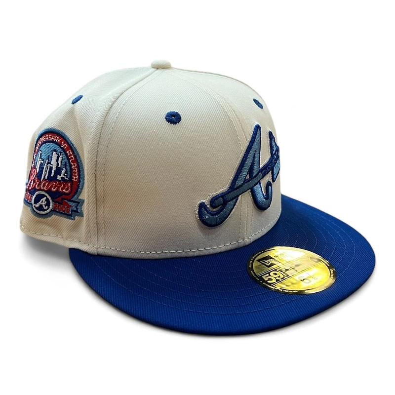 Atlanta Braves Chrome and Royal Blue 40th Anniversary Patch Gray UV 59FIFTY Fitted Hat