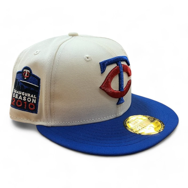 Minnesota Twins Chrome and Royal Blue 2010 Inaugural Season Patch Gray UV 59FIFTY Fitted Hat