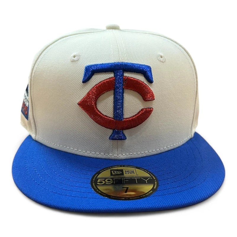 Minnesota Twins Chrome and Royal Blue 2010 Inaugural Season Patch Gray UV 59FIFTY Fitted Hat