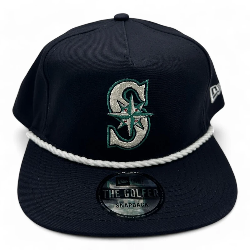 Seattle Mariners Navy New Era Rope Golfer Snapback hat