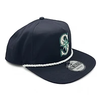 Seattle Mariners Navy New Era Rope Golfer Snapback hat