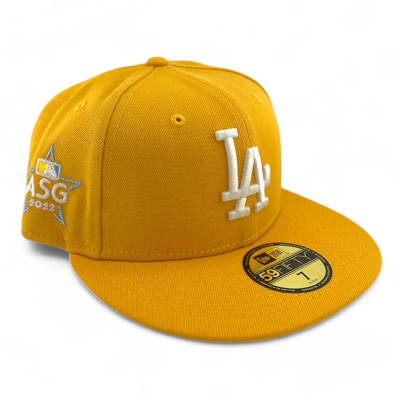 Los Angeles Dodgers Yellow "Icy Pack" 2022 ASG Patch Icy Blue UV New Era 59FIFTY Fitted Hat
