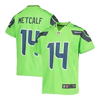Youth Seattle Seahawks DK Metcalf Neon Green Nike Game Jersey