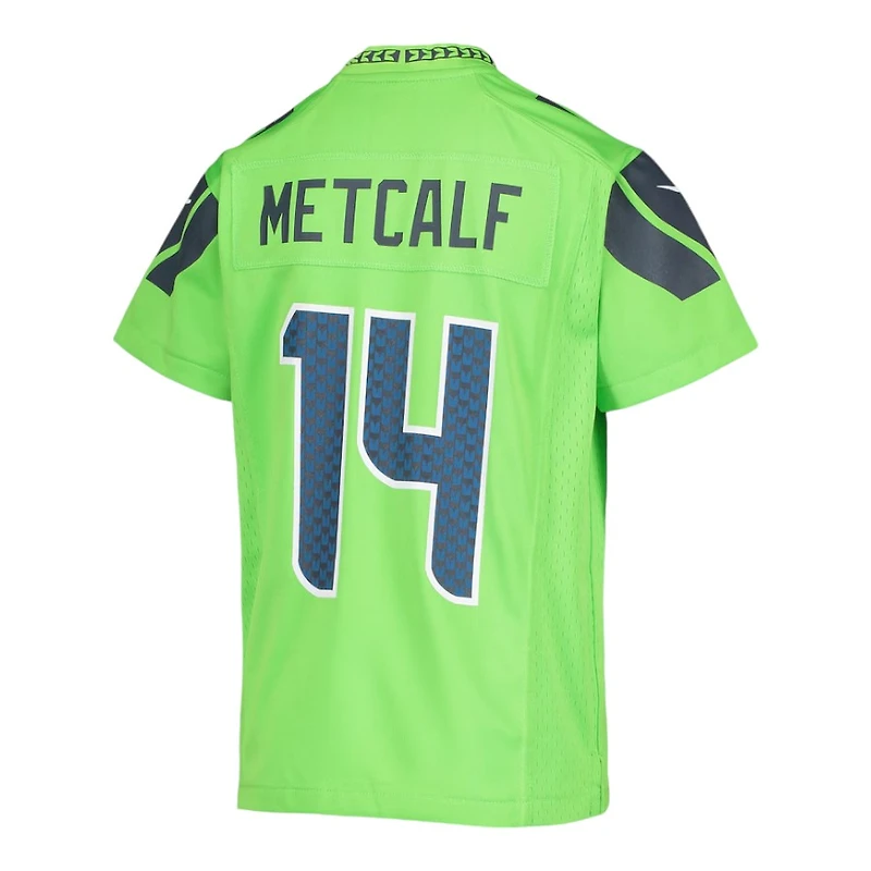 Youth Seattle Seahawks DK Metcalf Neon Green Nike Game Jersey