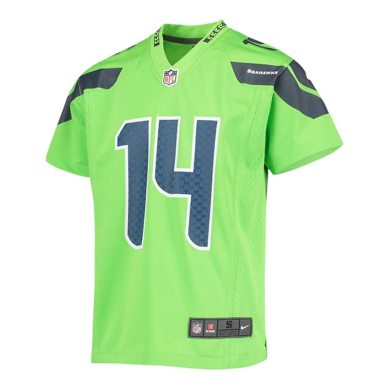 Youth Seattle Seahawks DK Metcalf Neon Green Nike Game Jersey