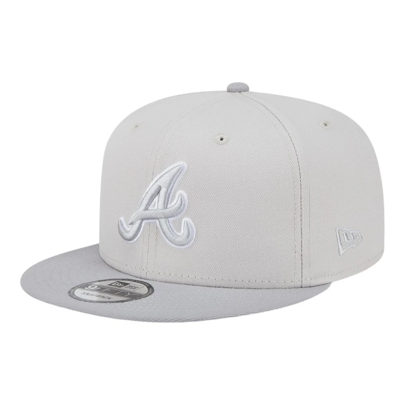 Atlanta Braves Khaki Gray Color Pack Gray UV New Era 9FIFTY Snapback Hat