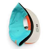 Youth Miami Dolphins Aqua and Orange Block Letters New Era 9FIFTY Snapback Hat
