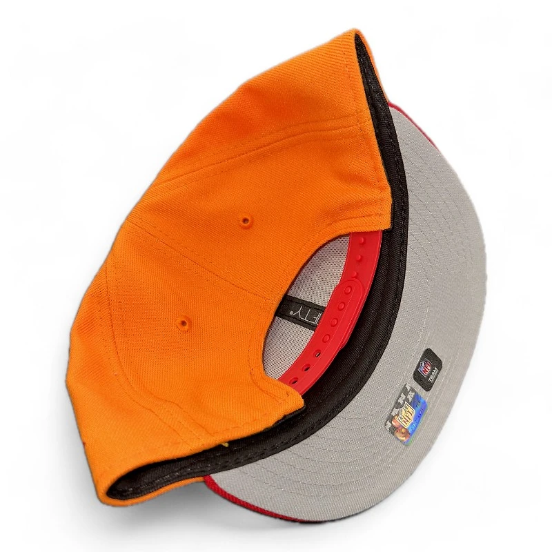 Youth Tampa Bay Buccaneers Orange and Red Historic New Era 9FIFTY Snapback Hat