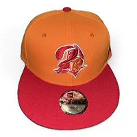 Youth Tampa Bay Buccaneers Orange and Red Historic New Era 9FIFTY Snapback Hat