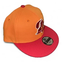 Youth Tampa Bay Buccaneers Orange and Red Historic New Era 9FIFTY Snapback Hat