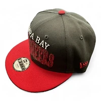 Youth Tampa Bay Buccaneers Black and Red Block Letters New Era 9FIFTY Snapback Hat