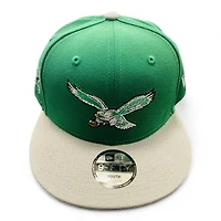 Youth Philadelphia Eagles Green and Gray Basic New Era 9FIFTY Snapback Hat
