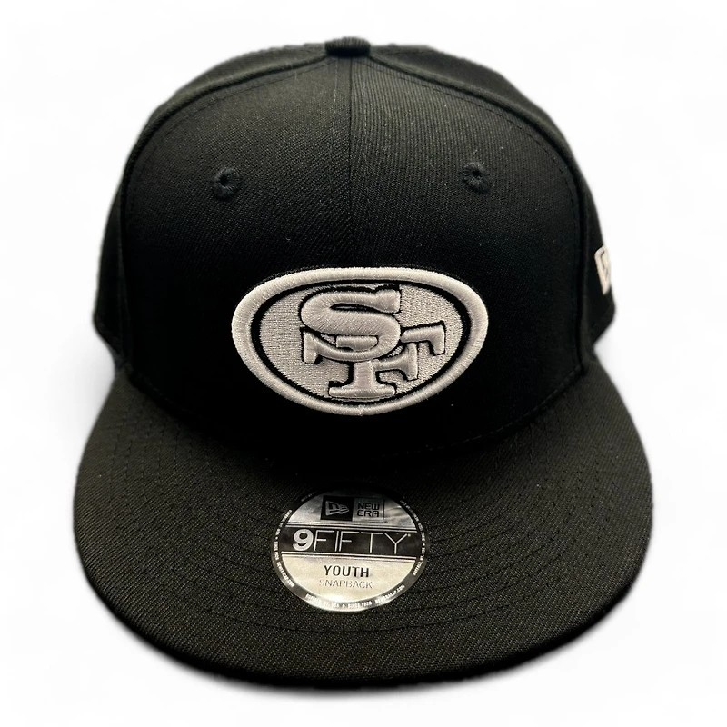 Youth San Francisco 49ers Black and White Basic New Era 9FIFTY Snapback Hat